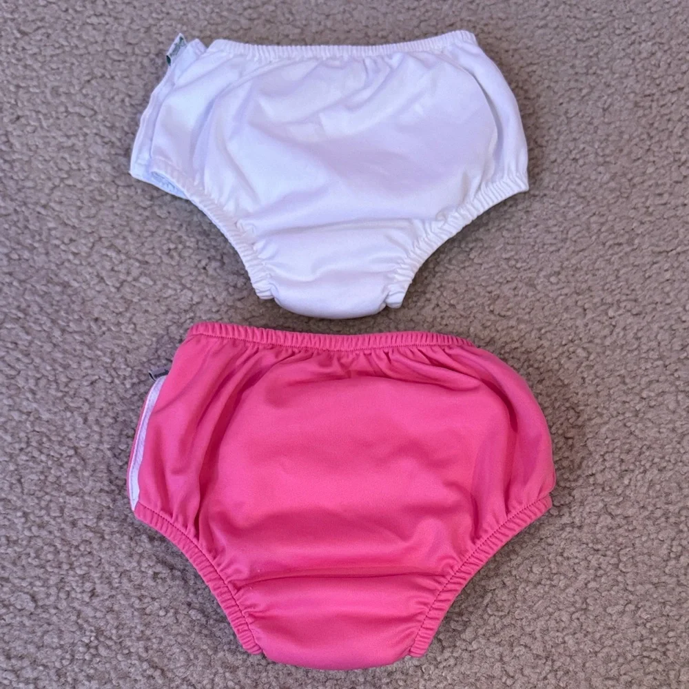 Vibrant Pink and White Diaper Covers